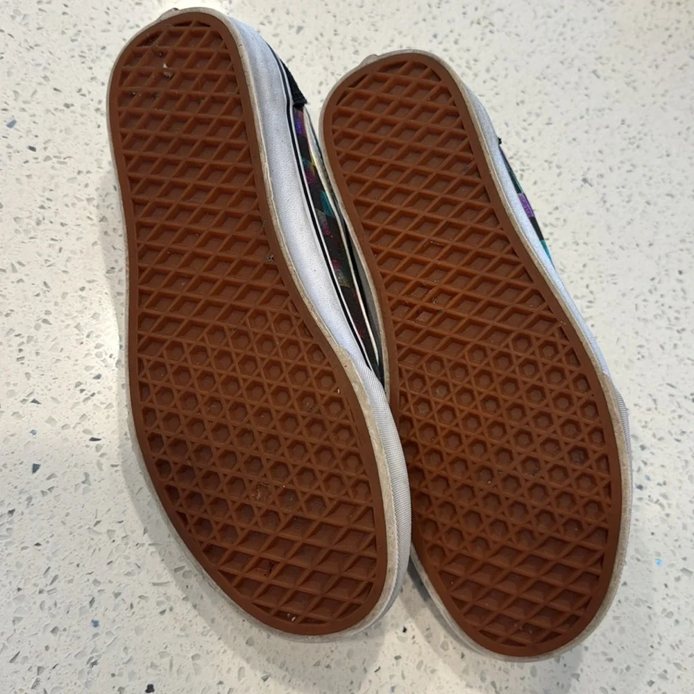 Vans Black and Multicolor Checkered Sneakers - Picture 3 of 5